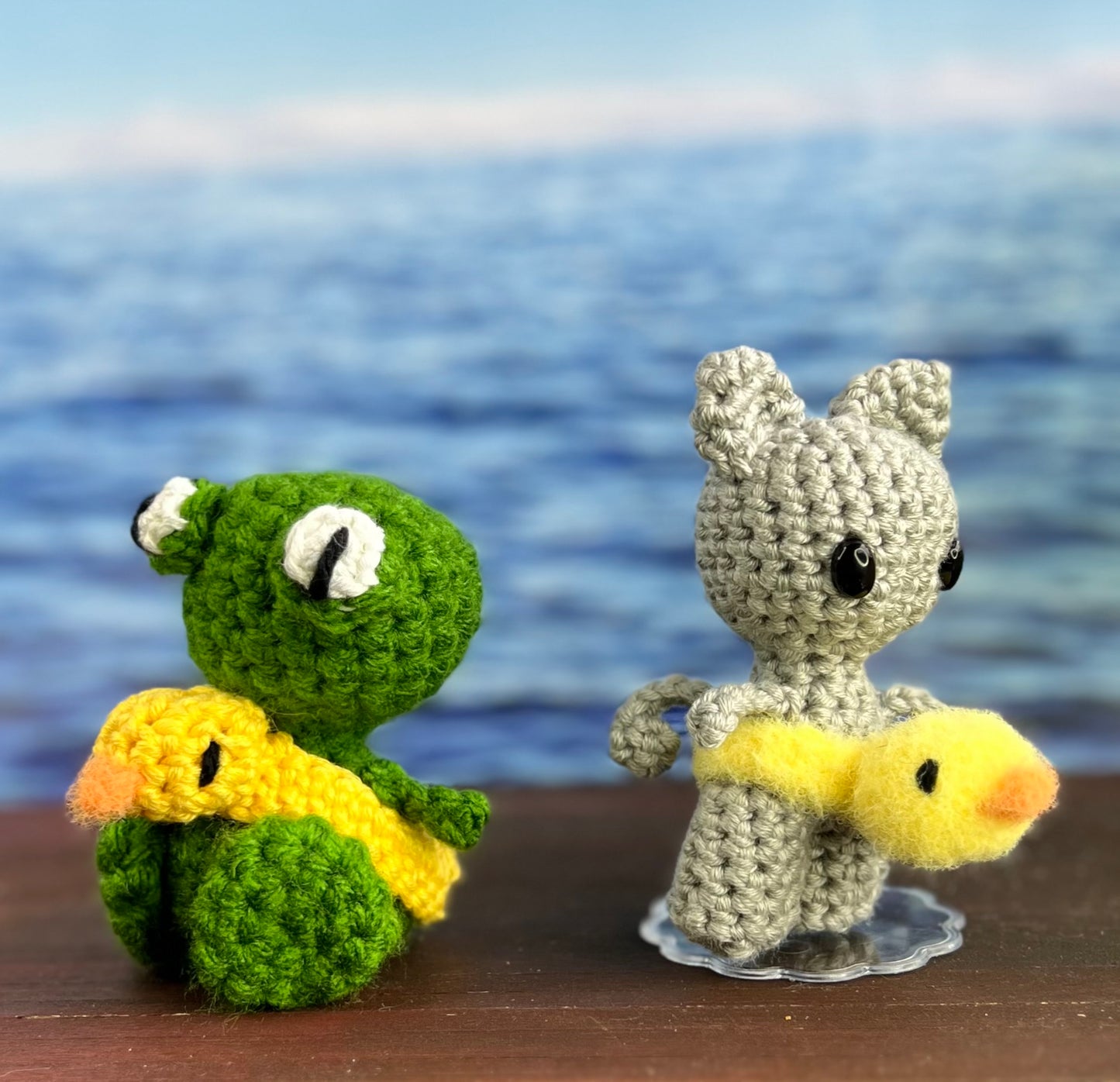 Freddy and Felix with duckie floaties (sold Separately)
