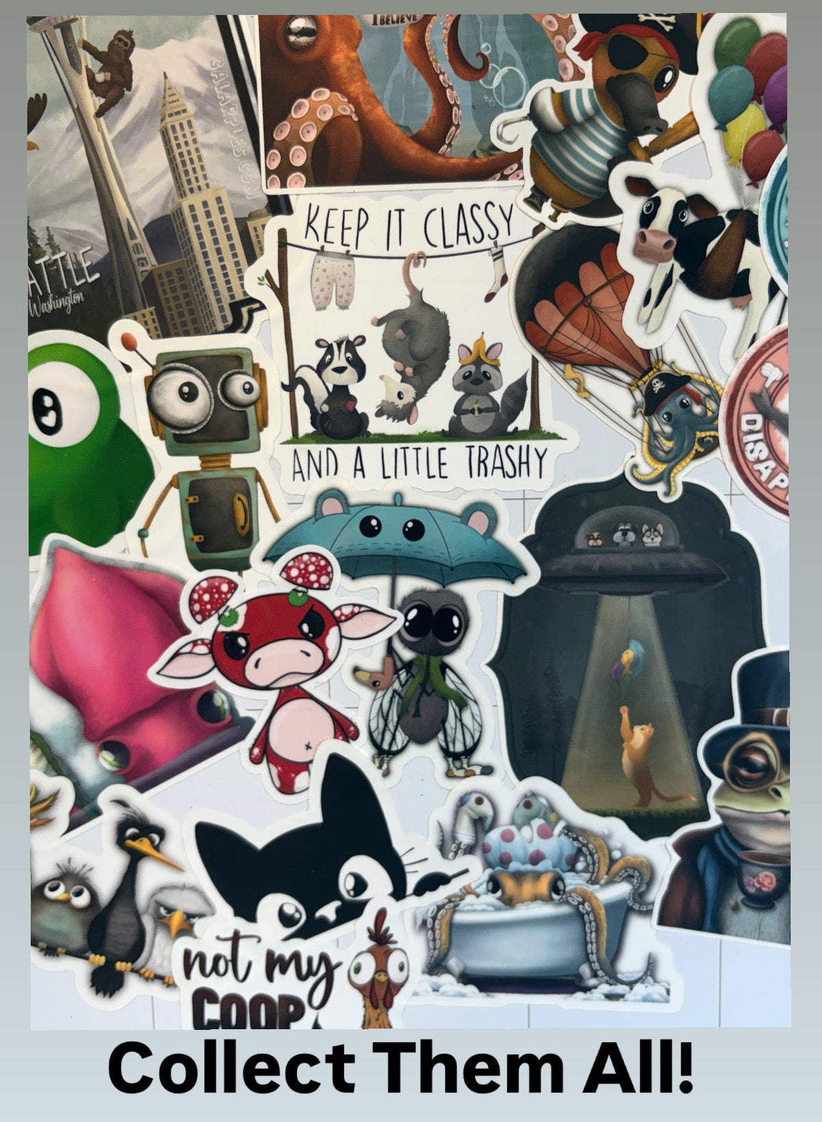 Black Kitty Waterproof Sticker