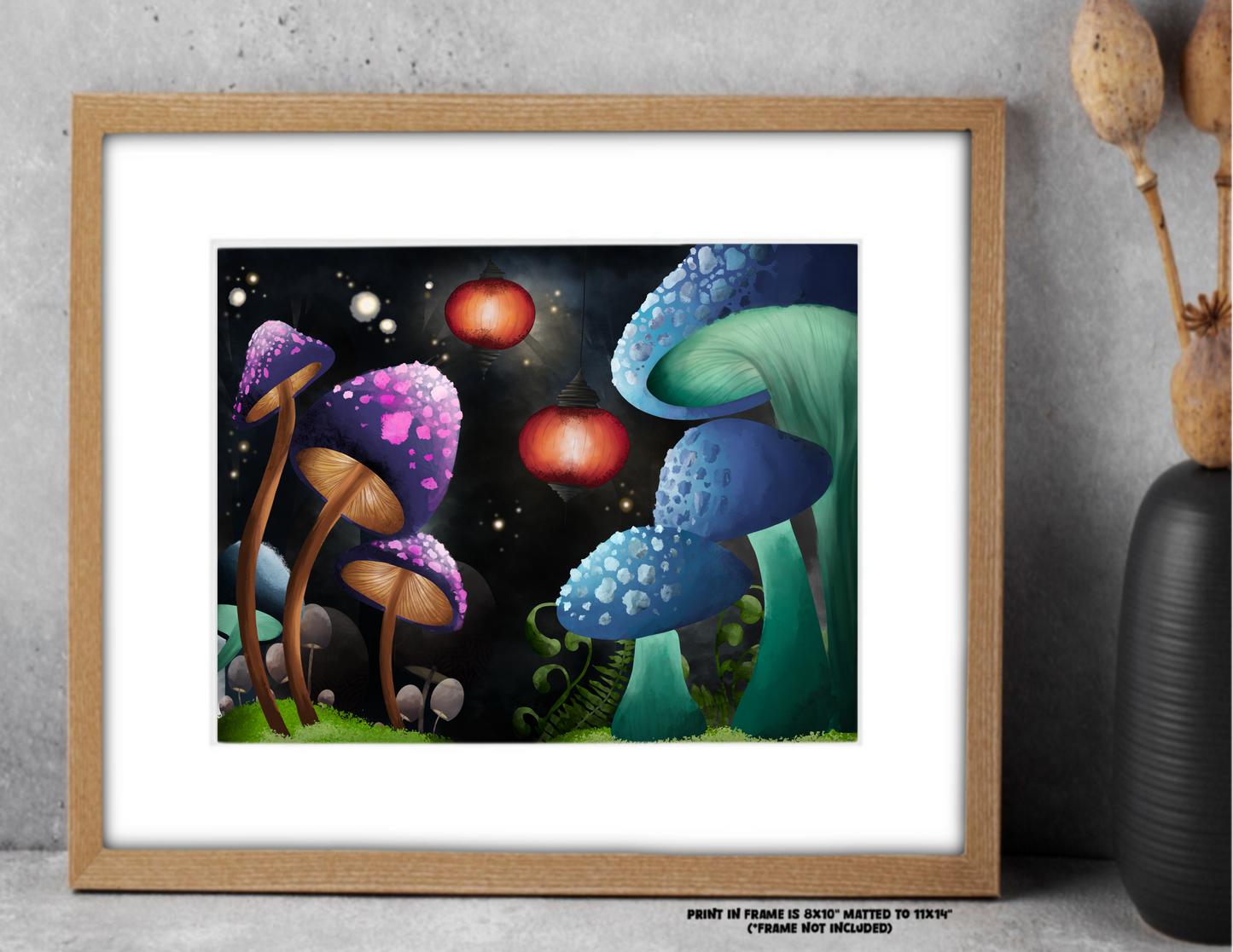 "Night Mushies" Art Print