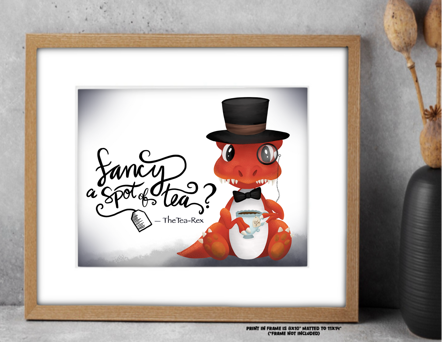 "The Tea-Rex" Art Print