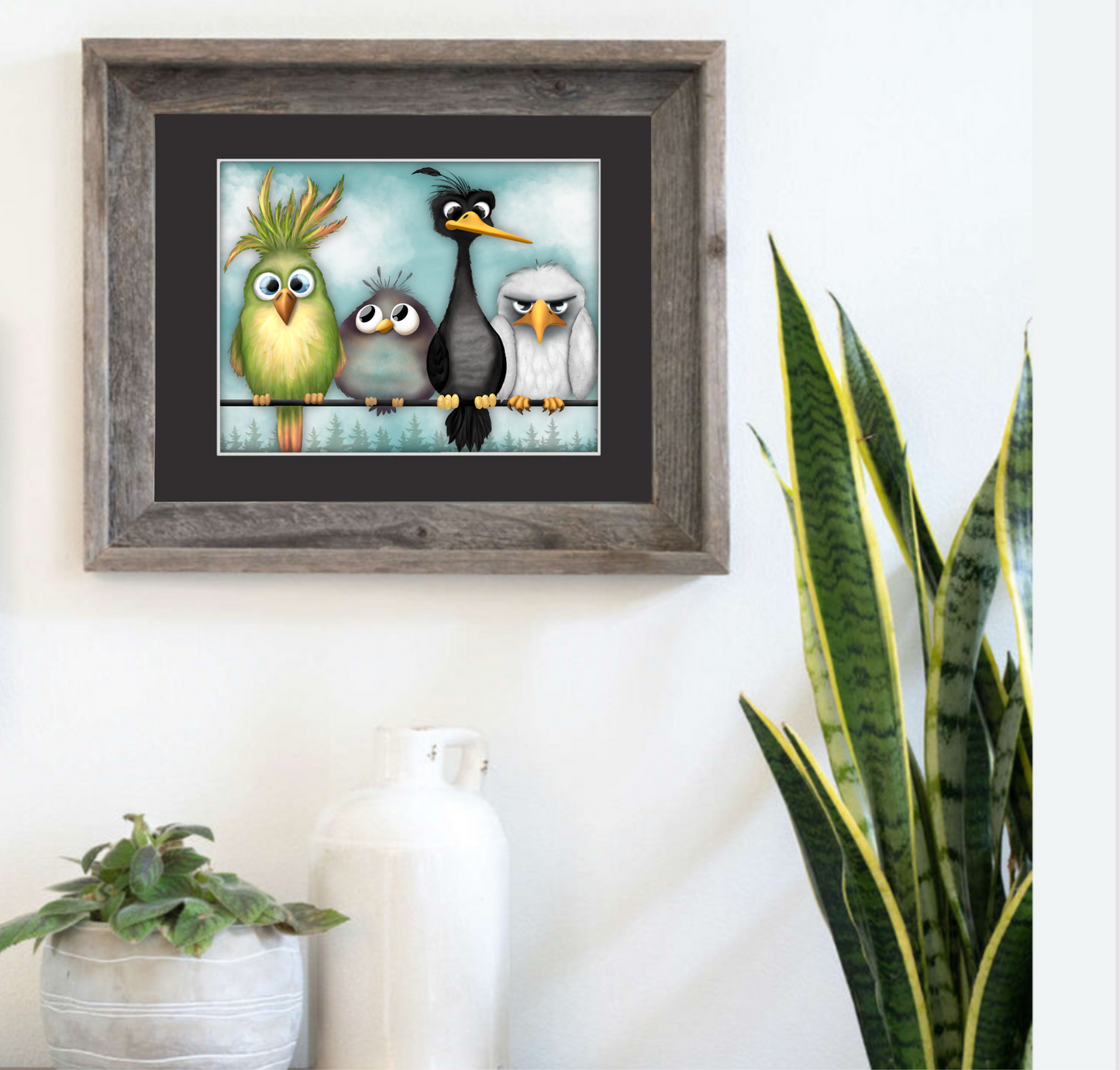 "Birds on the Wire" Art Print