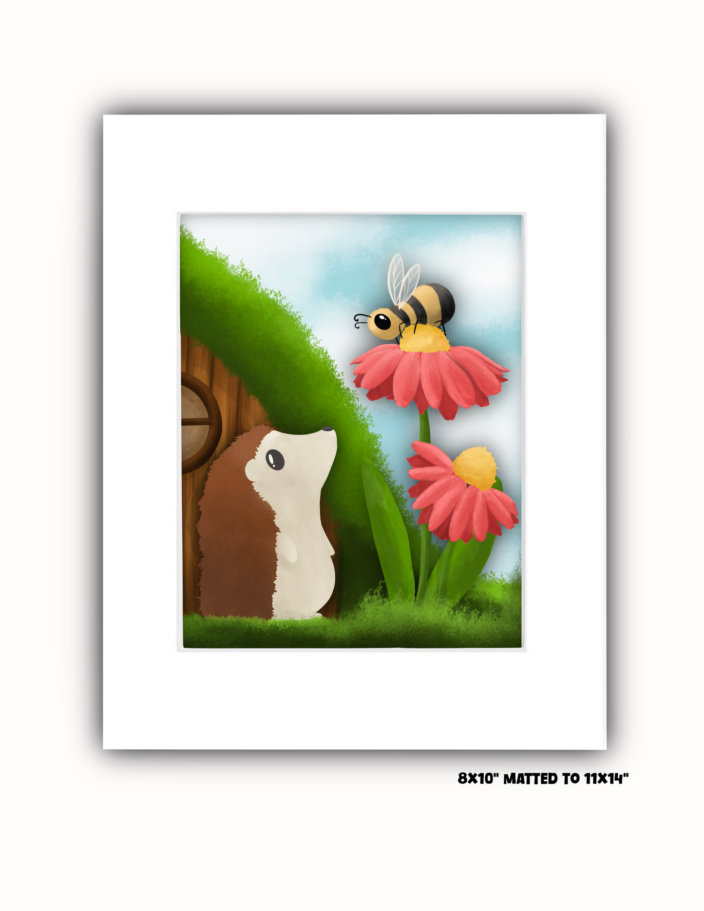 "Hedgehog Hello" Art Print