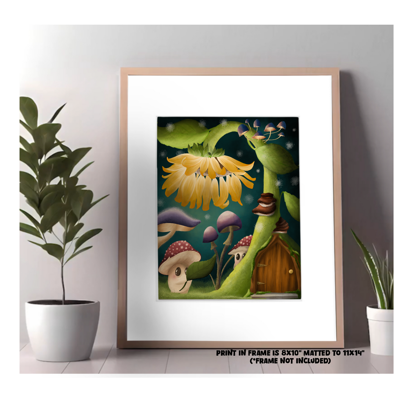 "By the Sunflower Glow" Art Print