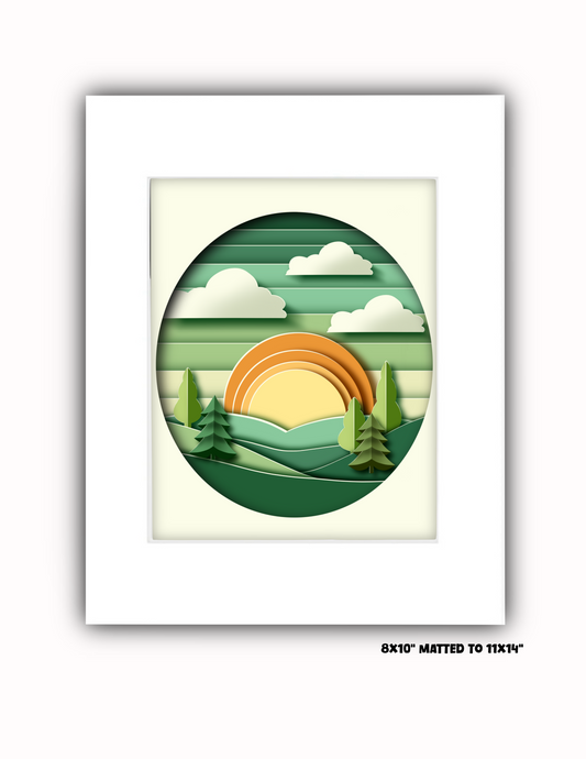 "Rolling Hills" Art Print