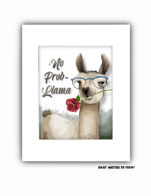 "No Prabllama" Art Print