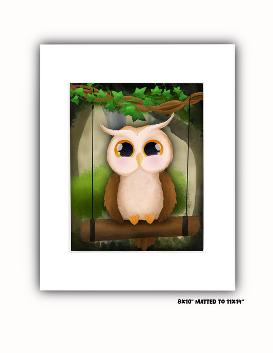 "Owl be Swinging" Art Print