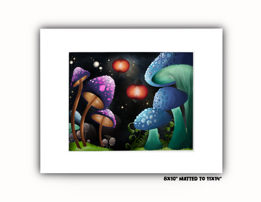 "Night Mushies" Art Print