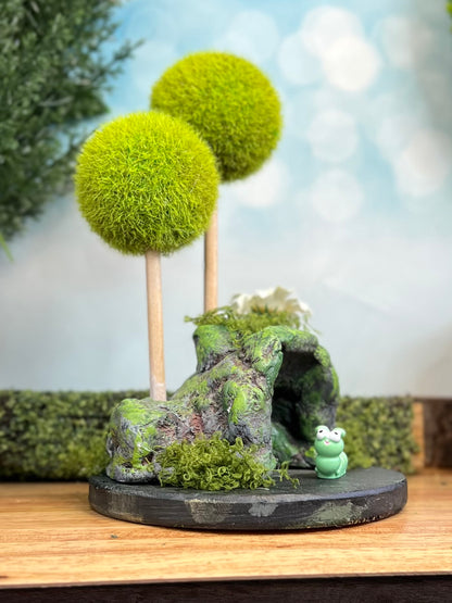 Cave Habitat (with tiny caterpillar)