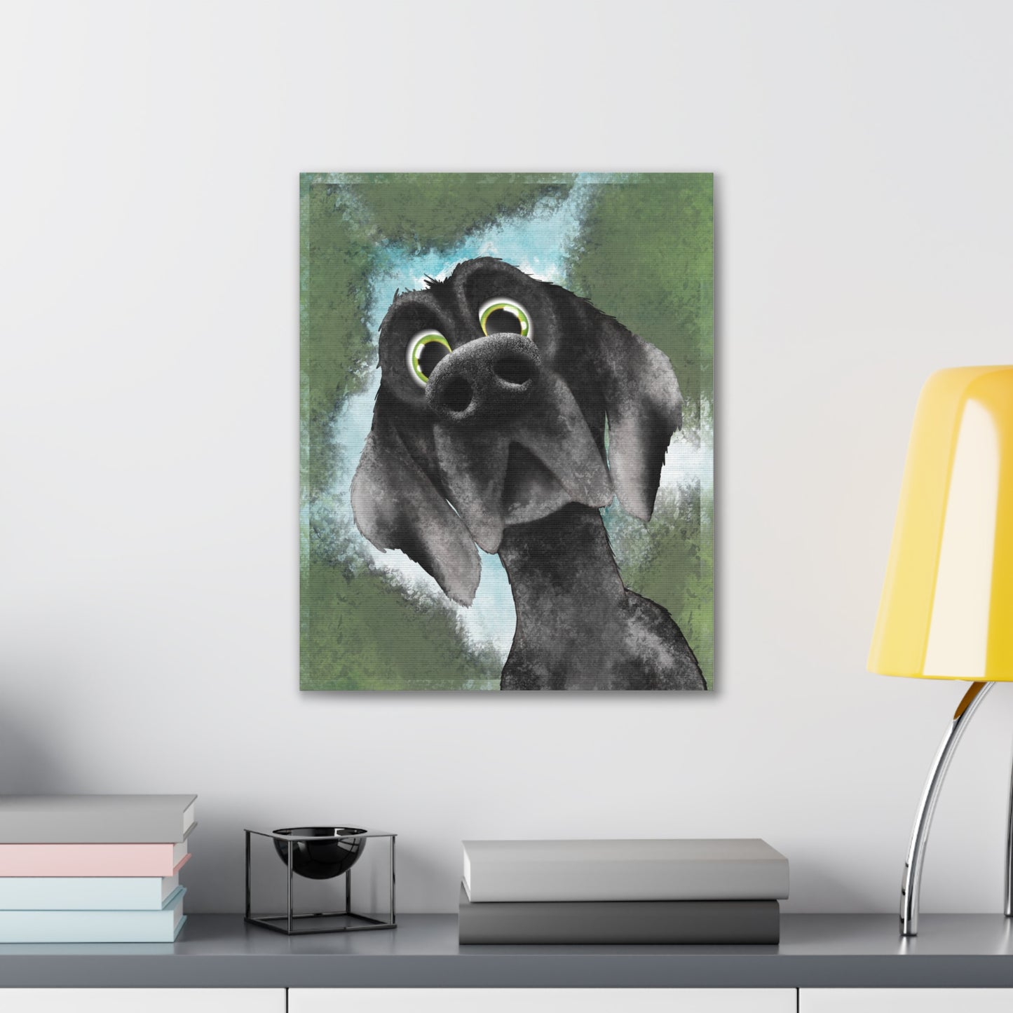 Wylbur the Dog :Canvas Stretched, 0.75"