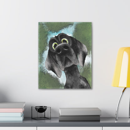 Wylbur the Dog :Canvas Stretched, 0.75"