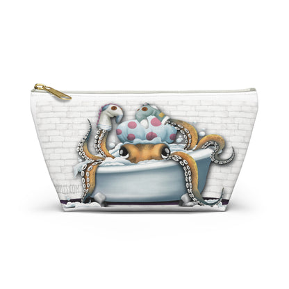 "Bathtime Octo": Accessory Pouch w T-bottom