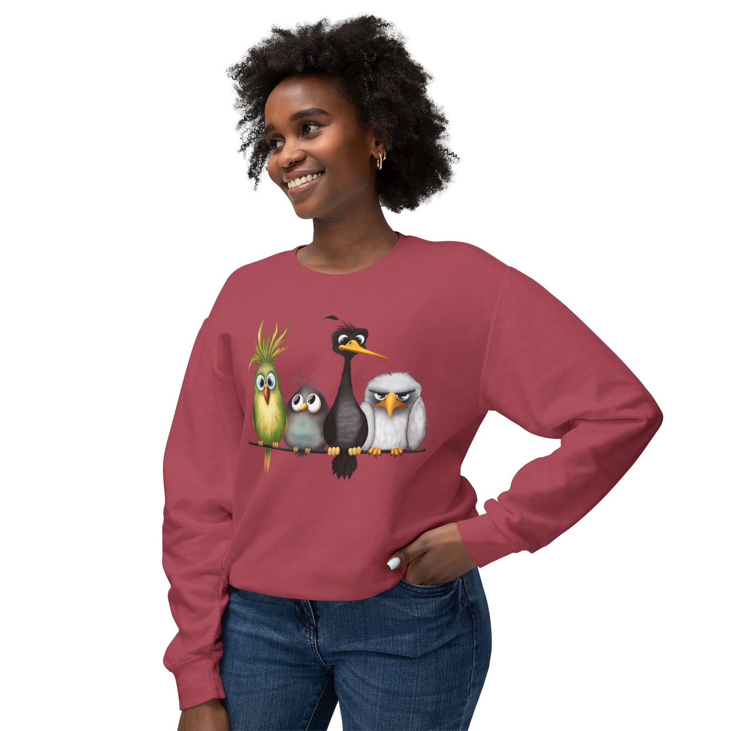 " The Birds" Unisex Lightweight Crewneck Sweatshirt