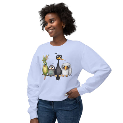" The Birds" Unisex Lightweight Crewneck Sweatshirt