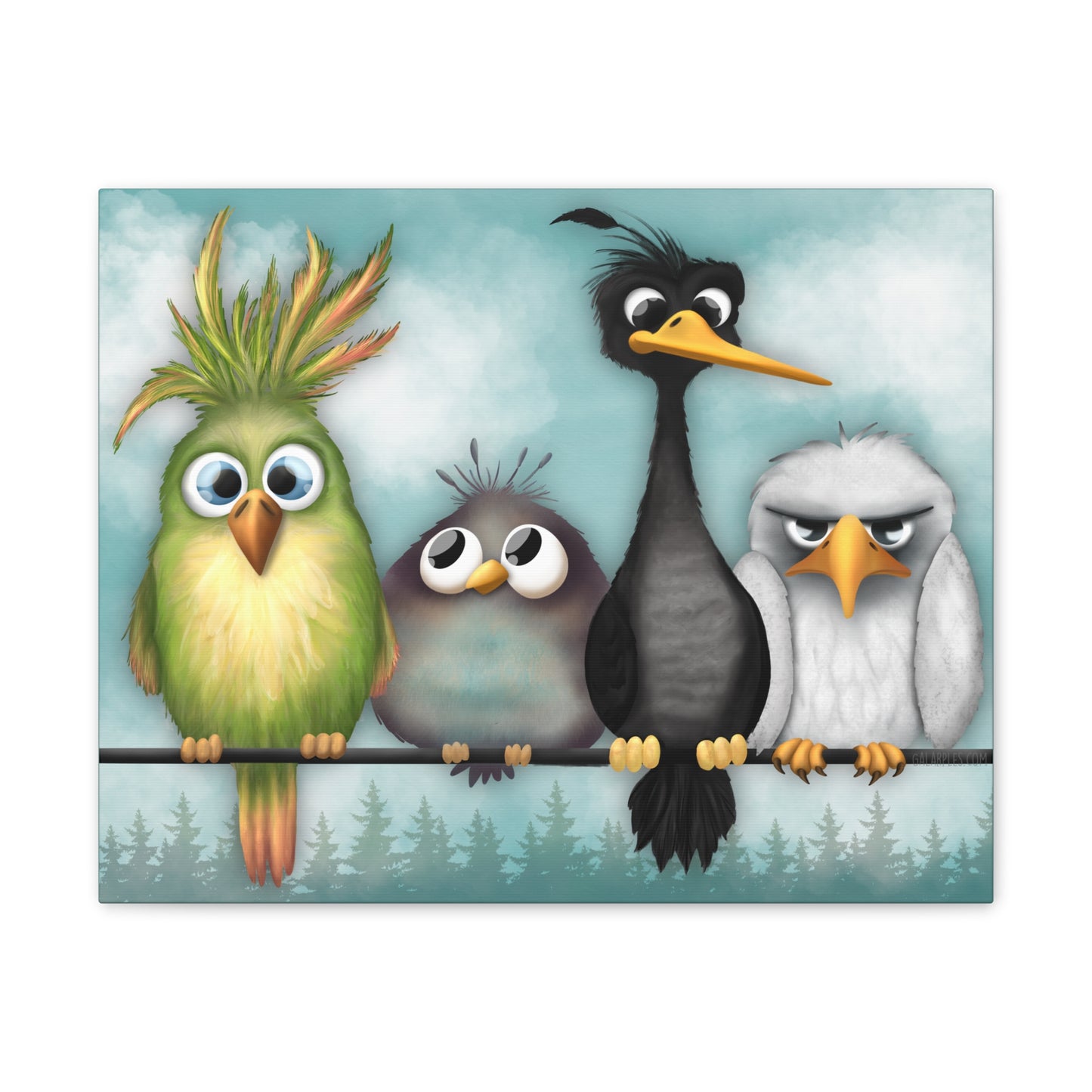 The Birds :Canvas Stretched, 0.75"