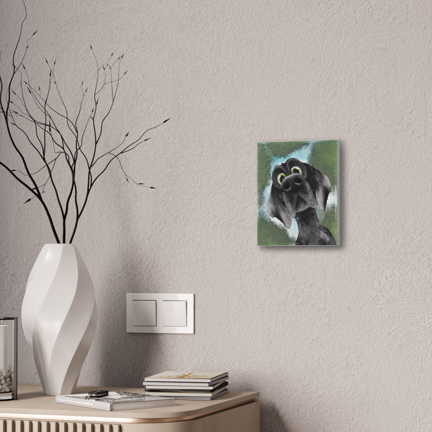 Wylbur the Dog :Canvas Stretched, 0.75"