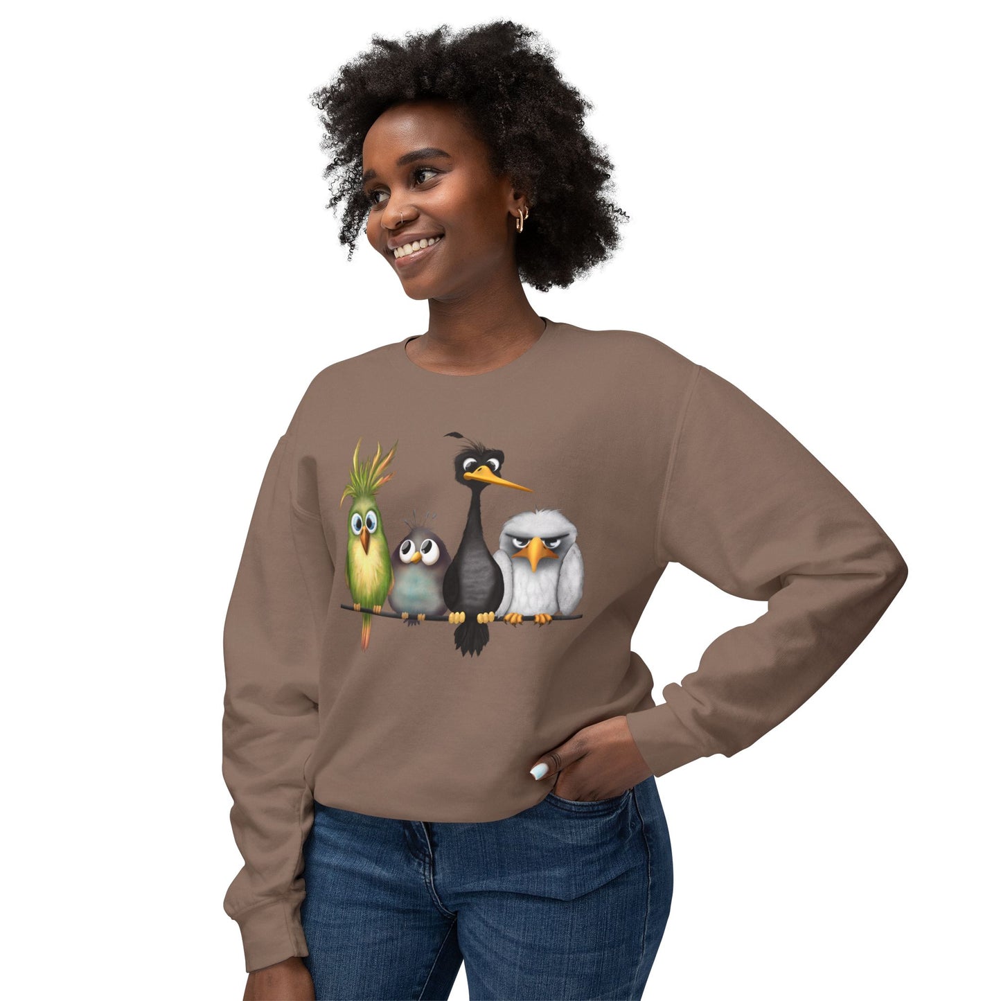 " The Birds" Unisex Lightweight Crewneck Sweatshirt