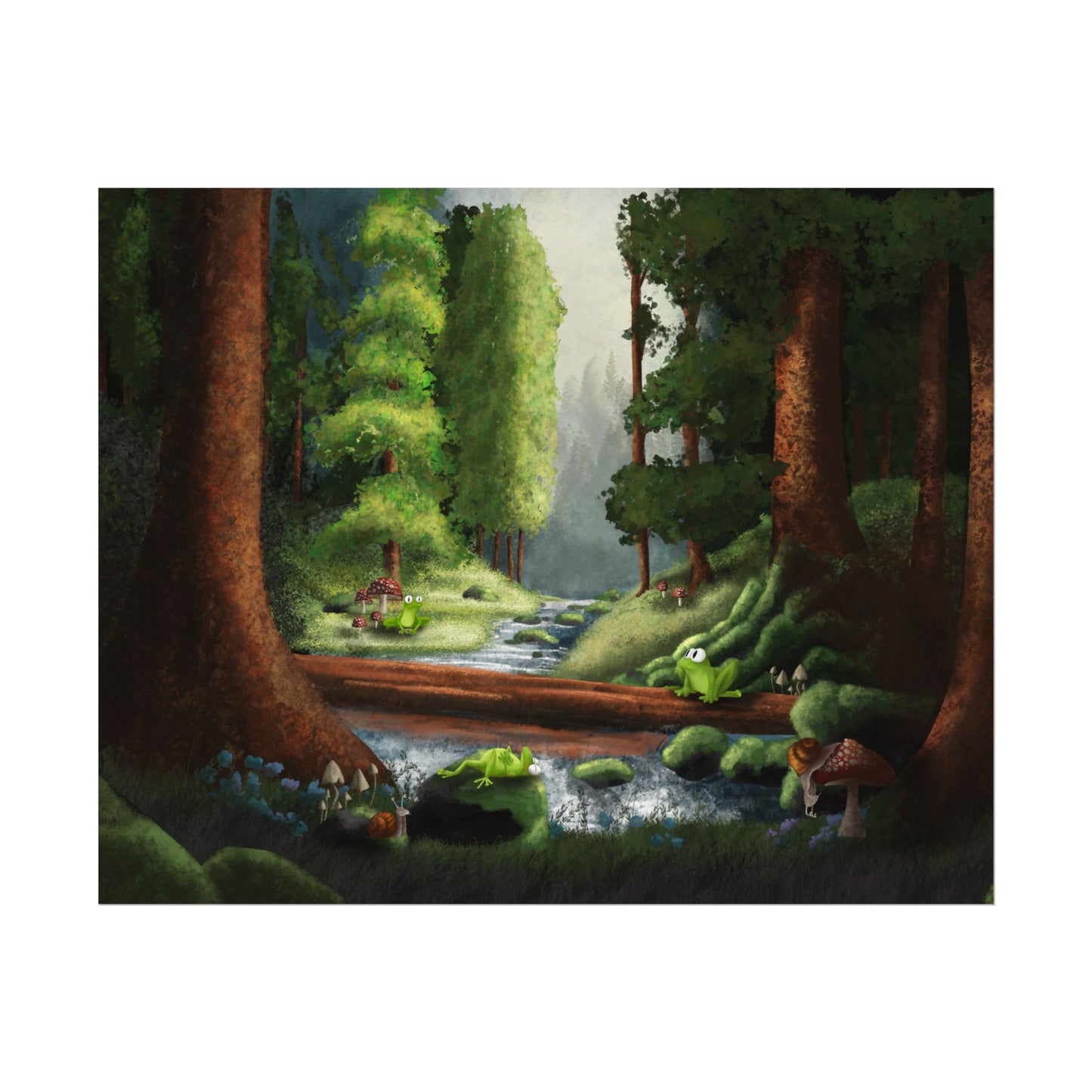 Frobbtion Forest: Textured Watercolor Matte Posters