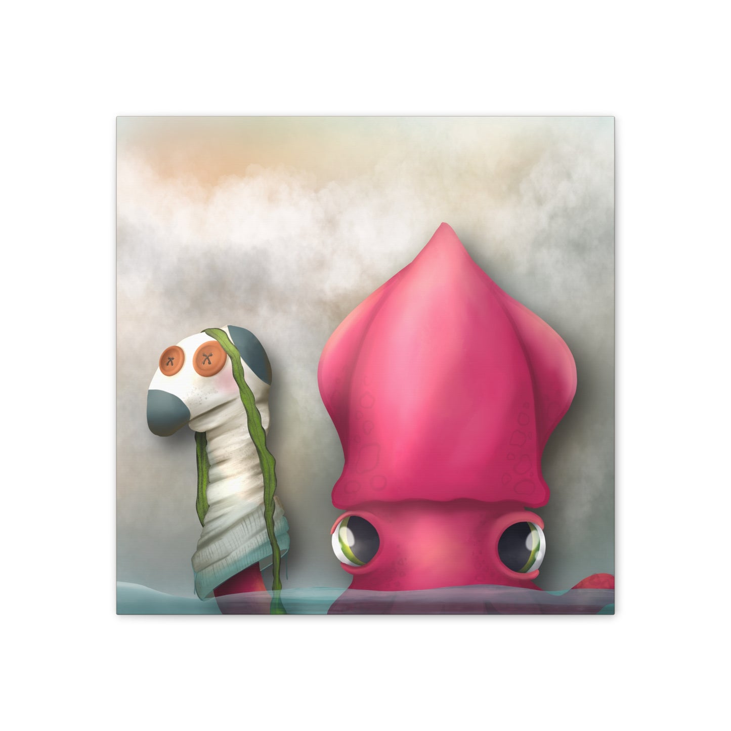 Copy of Bathtime Octo :Canvas Stretched, 0.75"