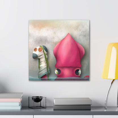 Copy of Bathtime Octo :Canvas Stretched, 0.75"