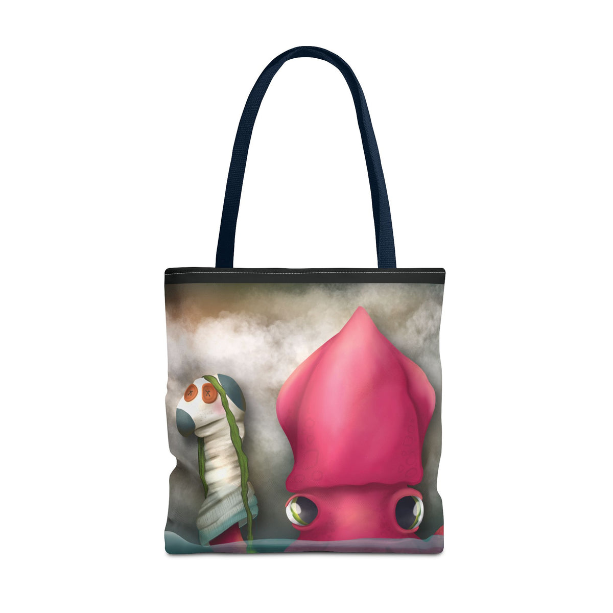 "Symore the Squid with his Sock Puppet" Tote bag
