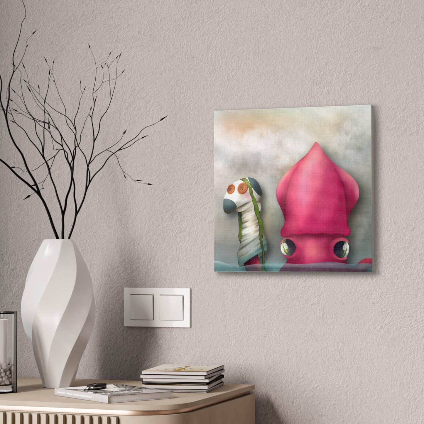 Copy of Bathtime Octo :Canvas Stretched, 0.75"