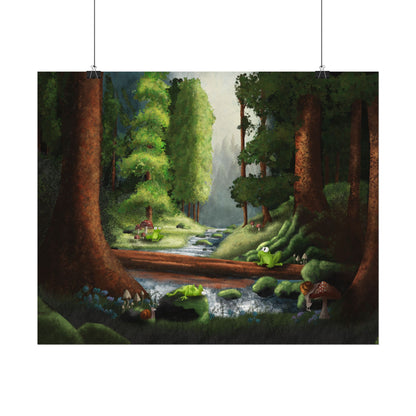 Frobbtion Forest: Textured Watercolor Matte Posters