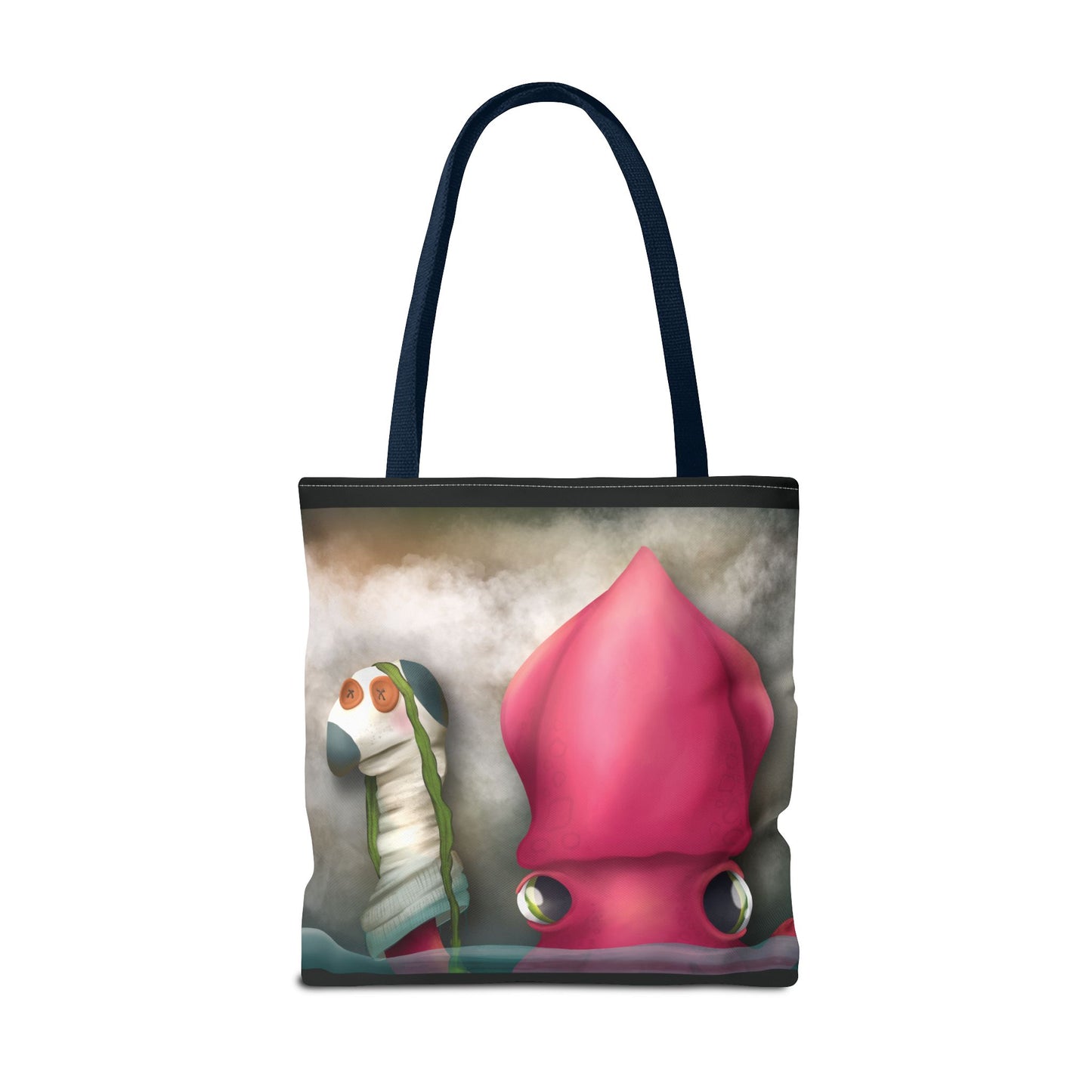 "Symore the Squid with his Sock Puppet" Tote bag