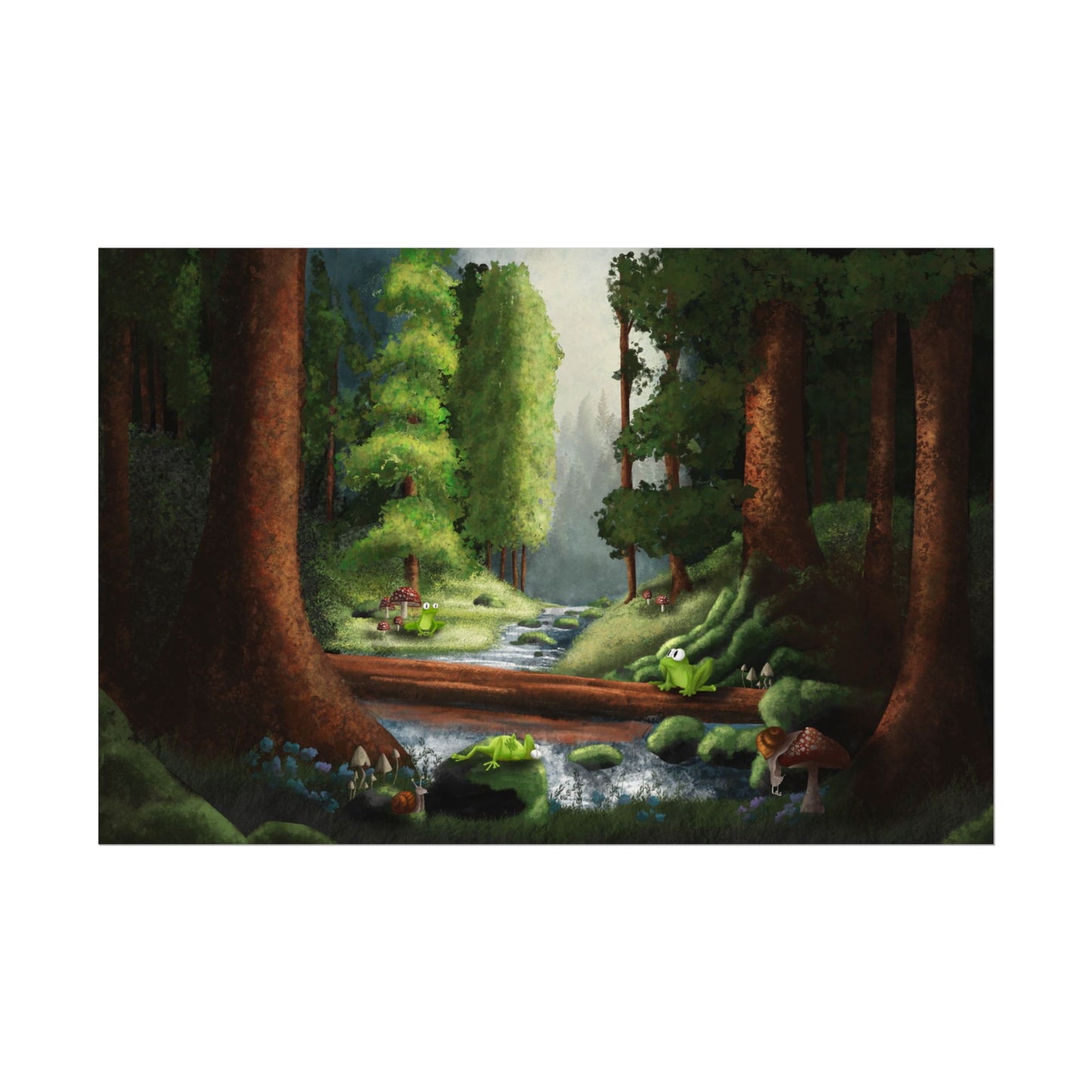 Frobbtion Forest: Textured Watercolor Matte Posters