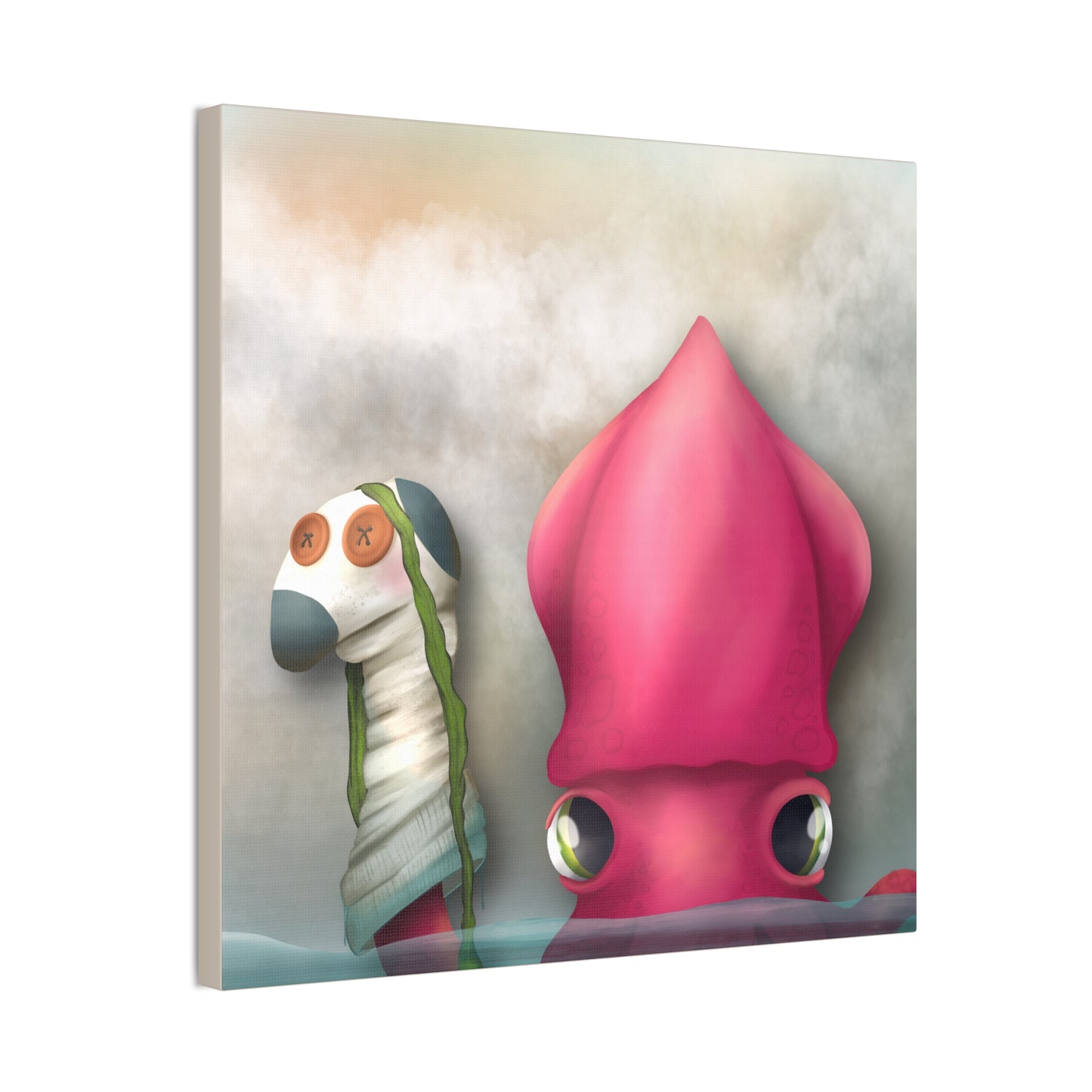 Copy of Bathtime Octo :Canvas Stretched, 0.75"