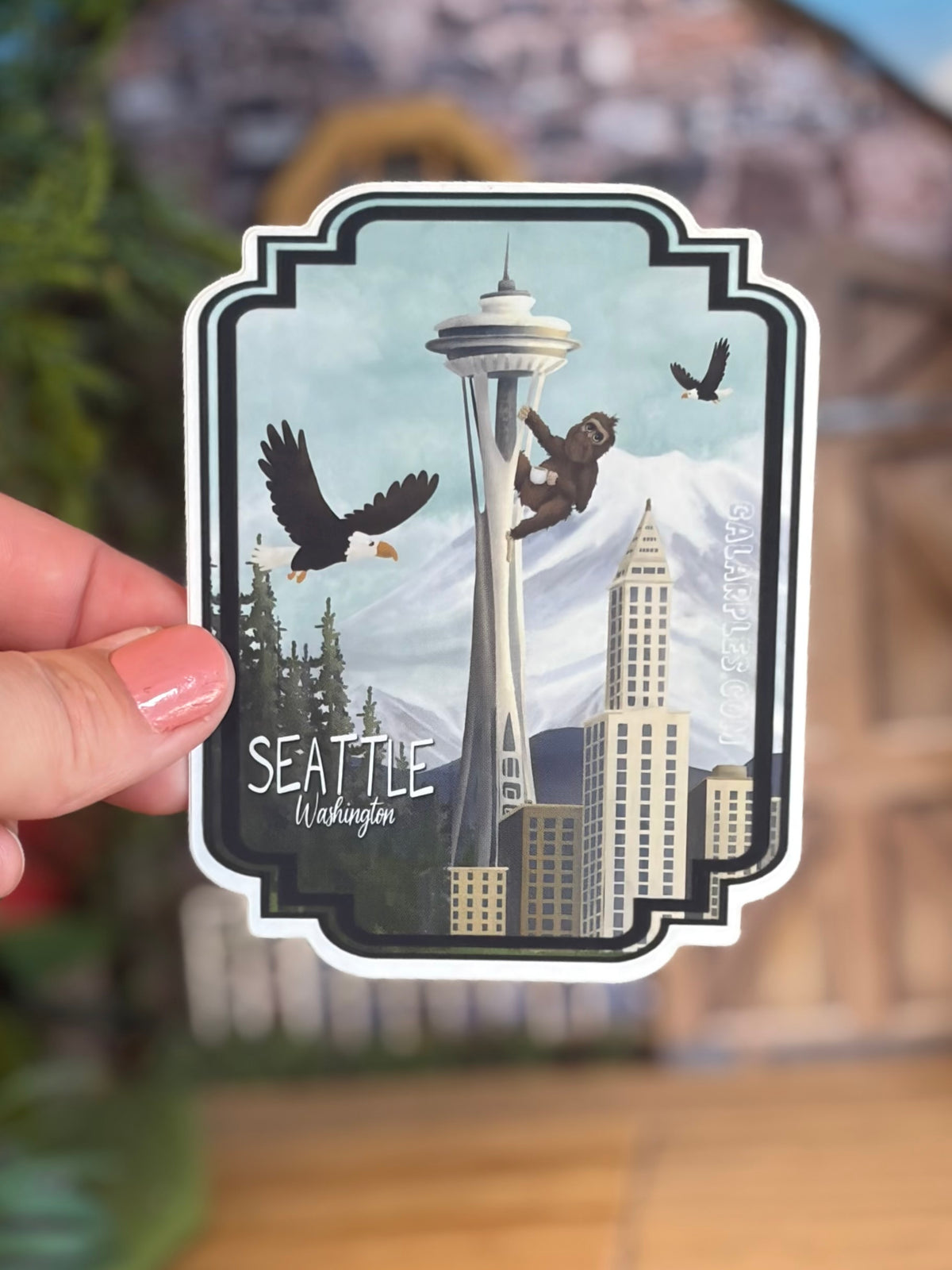 “For the love of Seattle” Waterproof Sticker