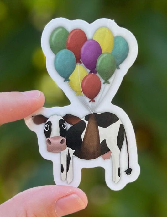 Felicia the Cow Waterproof Sticker