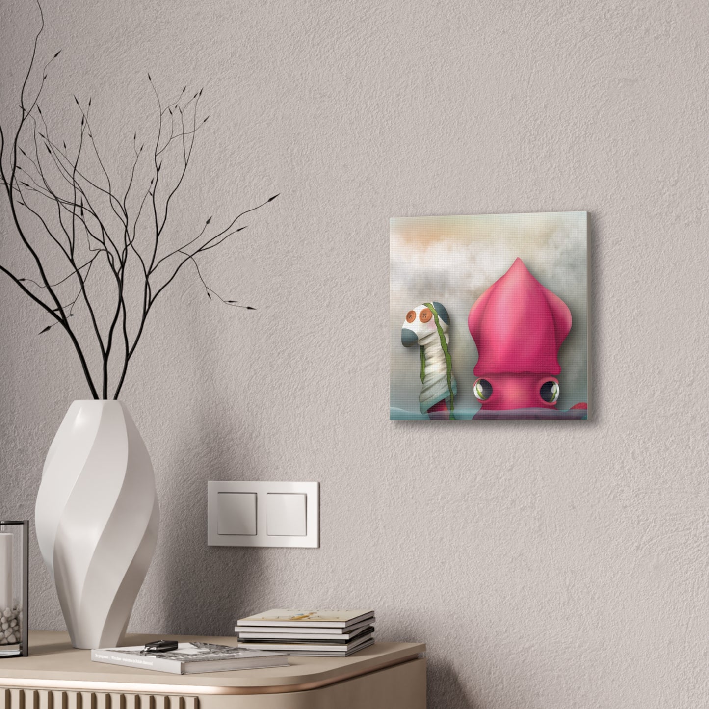 Copy of Bathtime Octo :Canvas Stretched, 0.75"