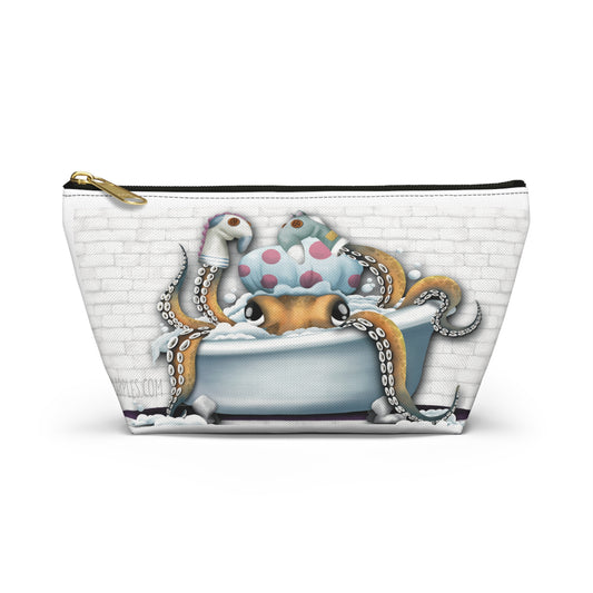 "Bathtime Octo": Accessory Pouch w T-bottom