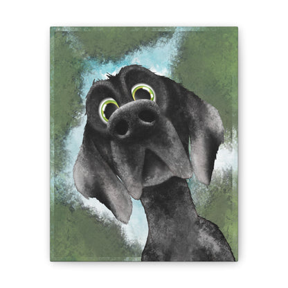 Wylbur the Dog :Canvas Stretched, 0.75"