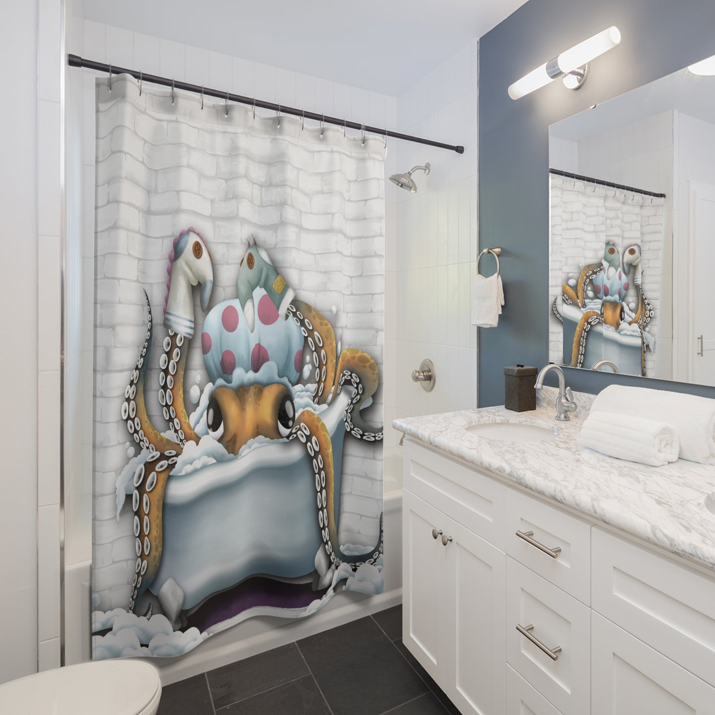 Bath Tub Octo Shower Curtain