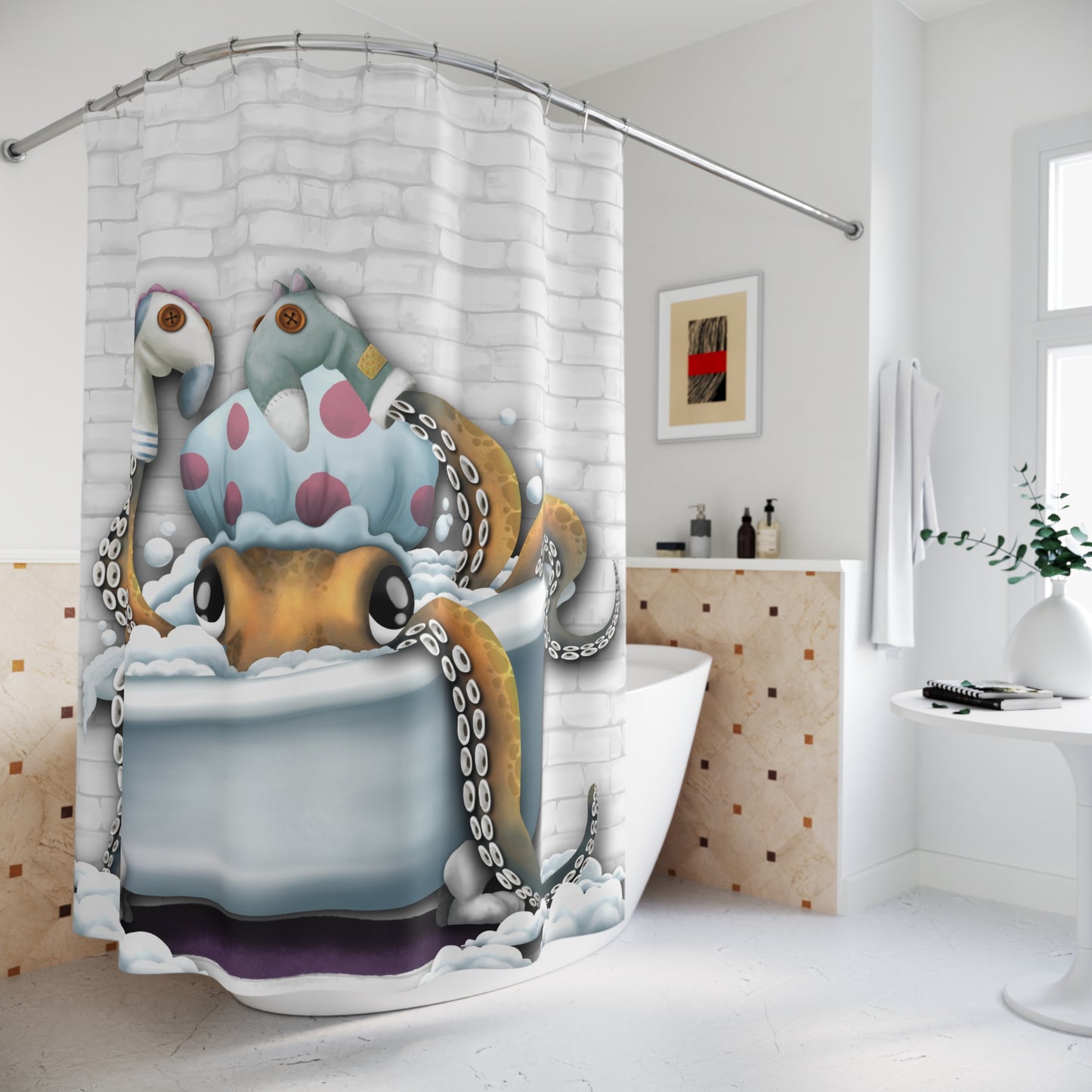 Bath Tub Octo Shower Curtain