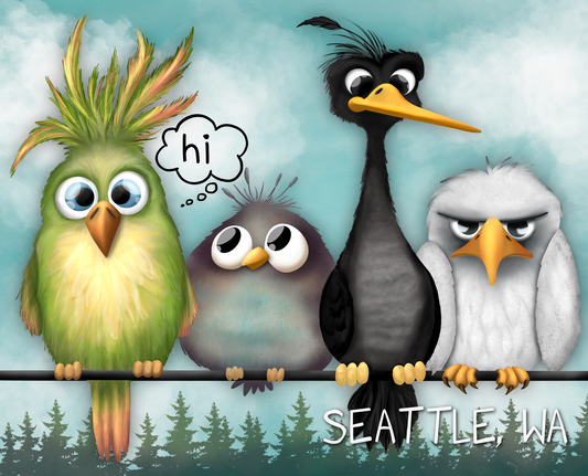 Hi! - “The Birds” Post Card