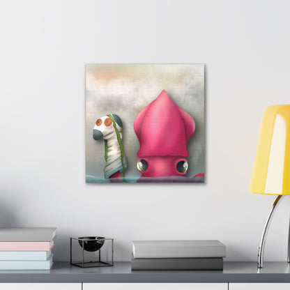Copy of Bathtime Octo :Canvas Stretched, 0.75"