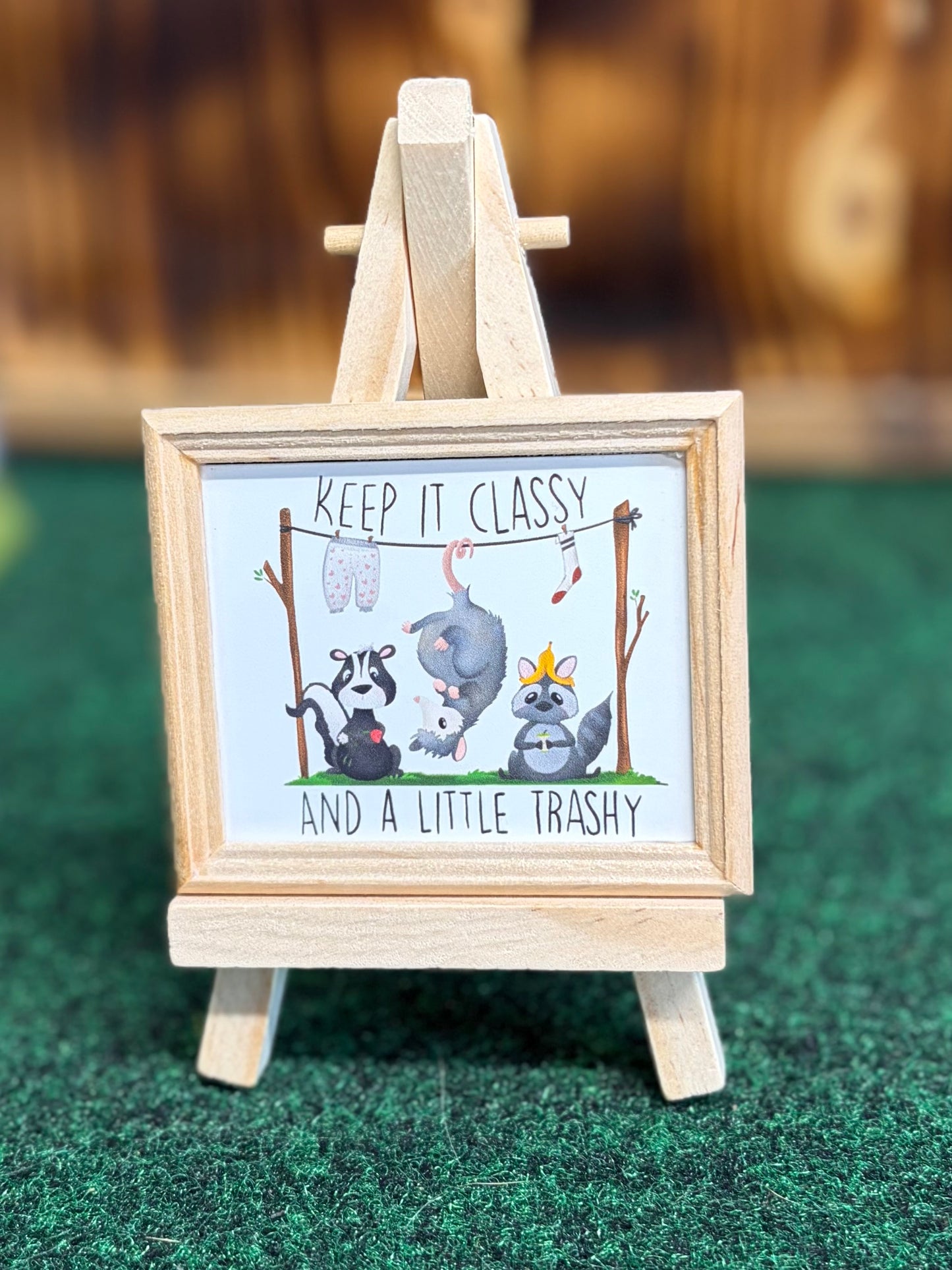 “Classy and Trashy” Mini Frame and easel