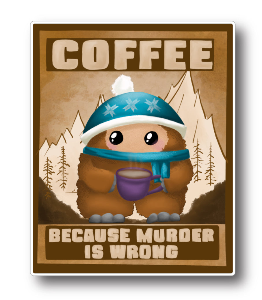 Karl Needs Coffee Waterproof Sticker