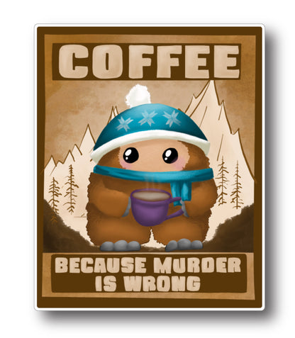Karl Needs Coffee Waterproof Sticker