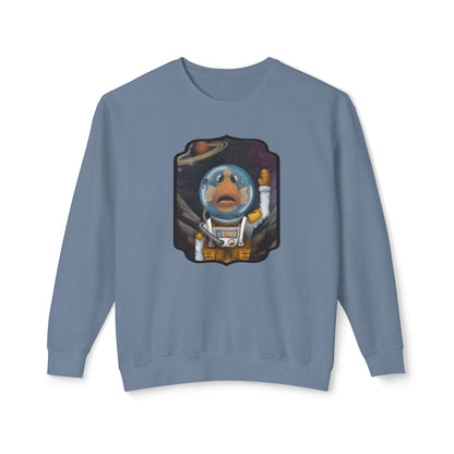 "The Fishtonaut" Unisex Lightweight Crewneck Sweatshirt
