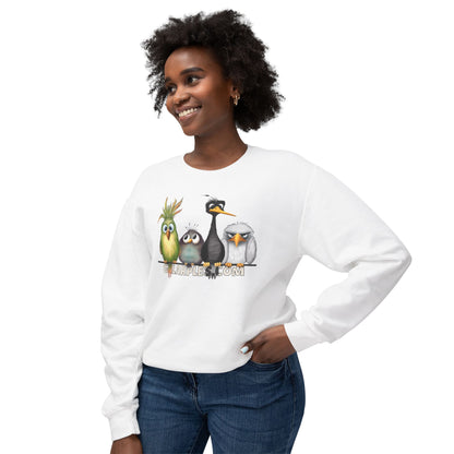 The Birds: Unisex Lightweight Crewneck Sweatshirt