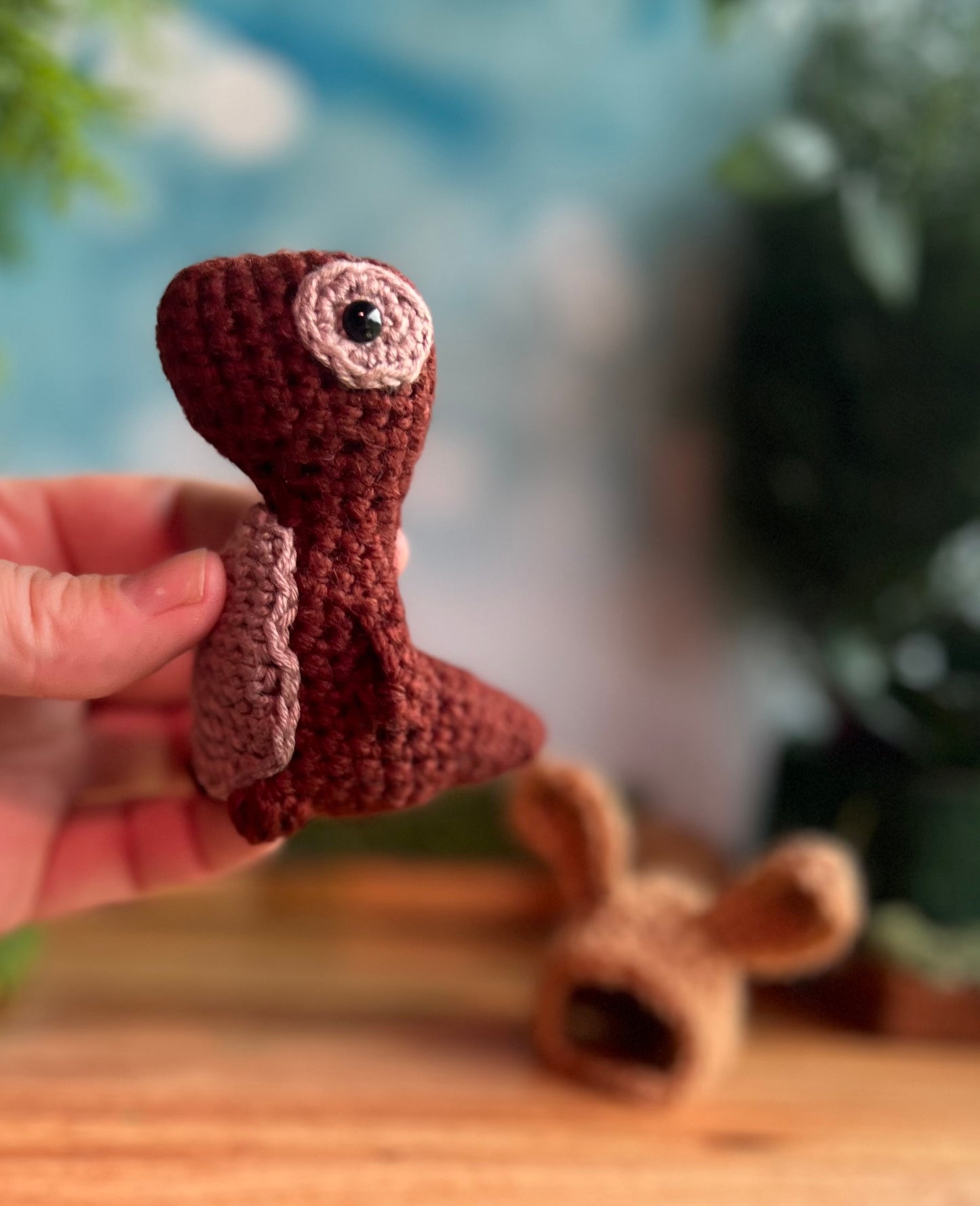 Choco Dino with bunny hat