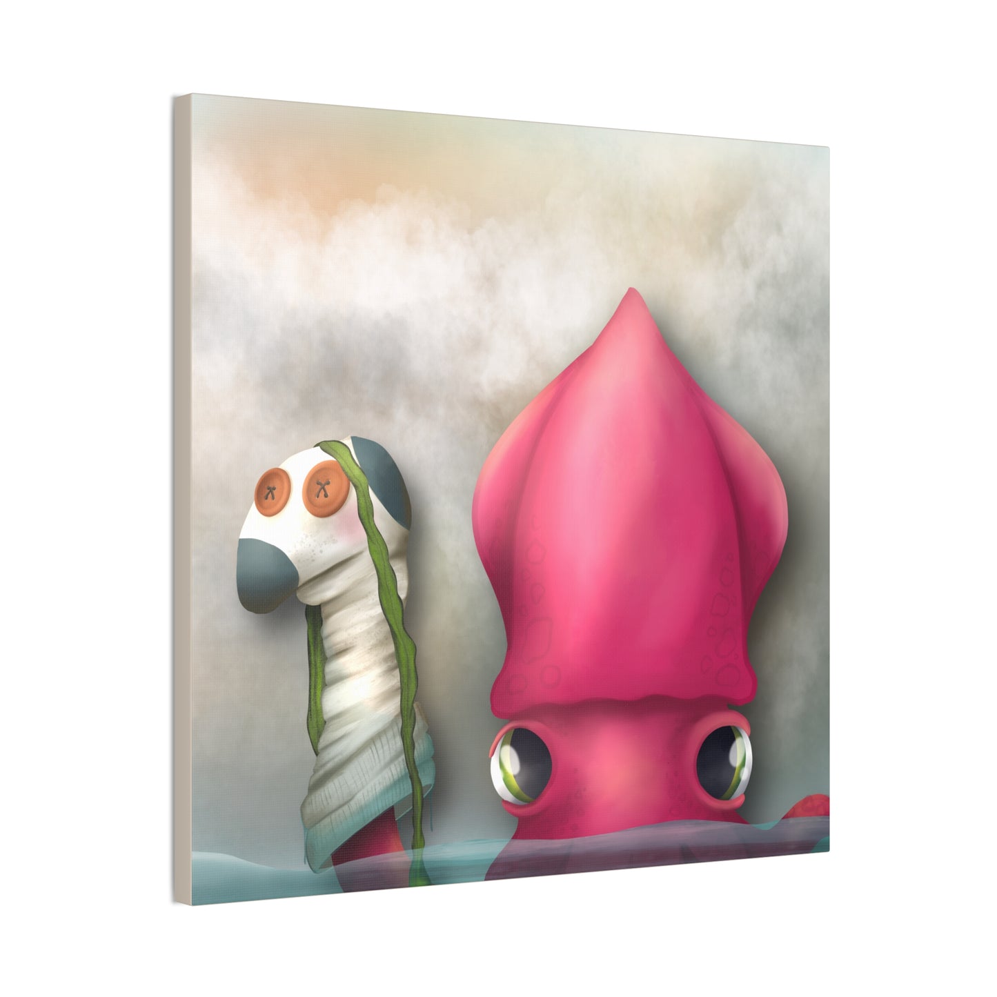 Copy of Bathtime Octo :Canvas Stretched, 0.75"