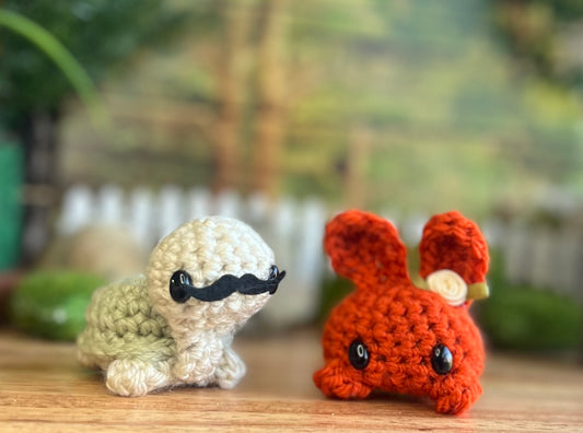 Mustache turtle and Cute little Bunnikins!