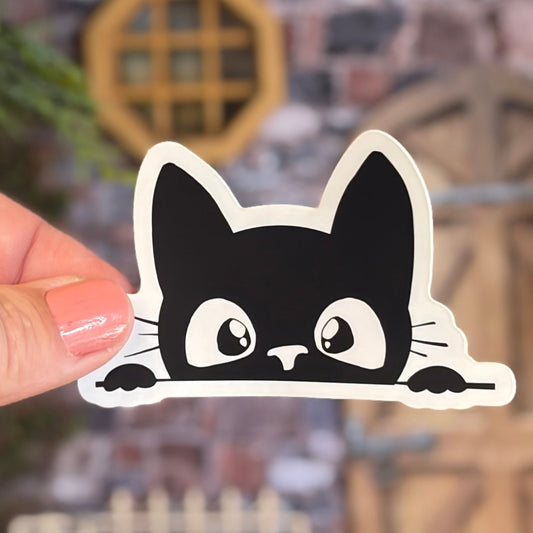 Black Kitty Waterproof Sticker