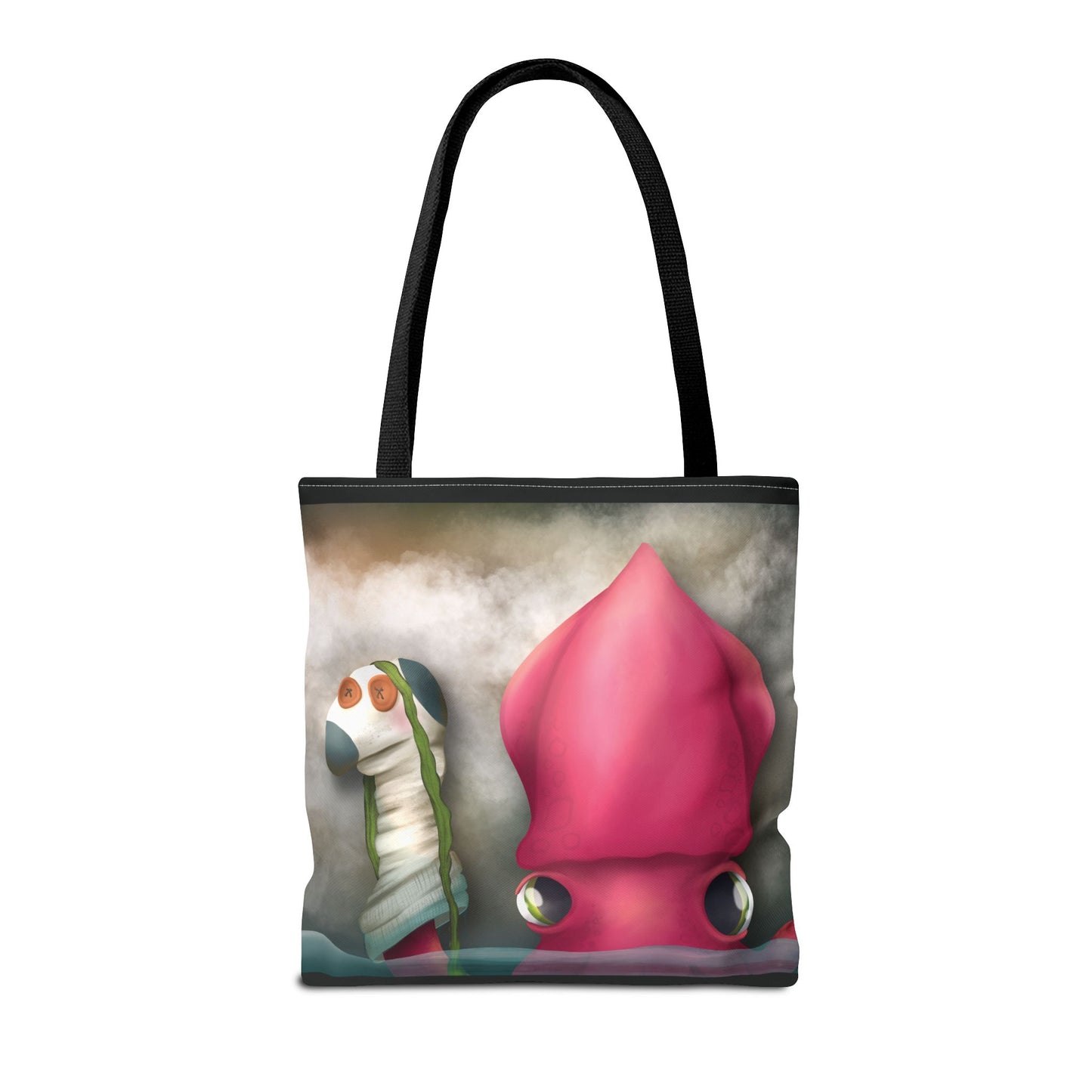 "Symore the Squid with his Sock Puppet" Tote bag