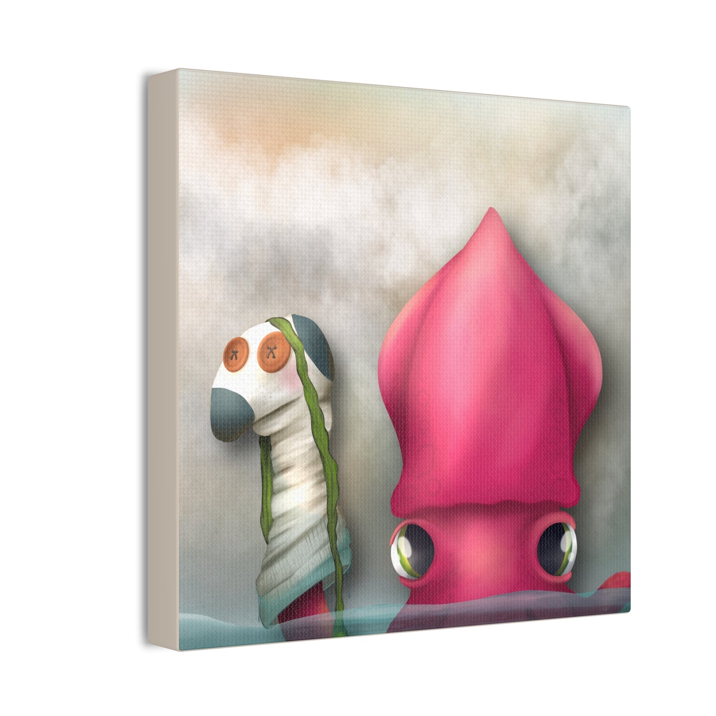 Copy of Bathtime Octo :Canvas Stretched, 0.75"