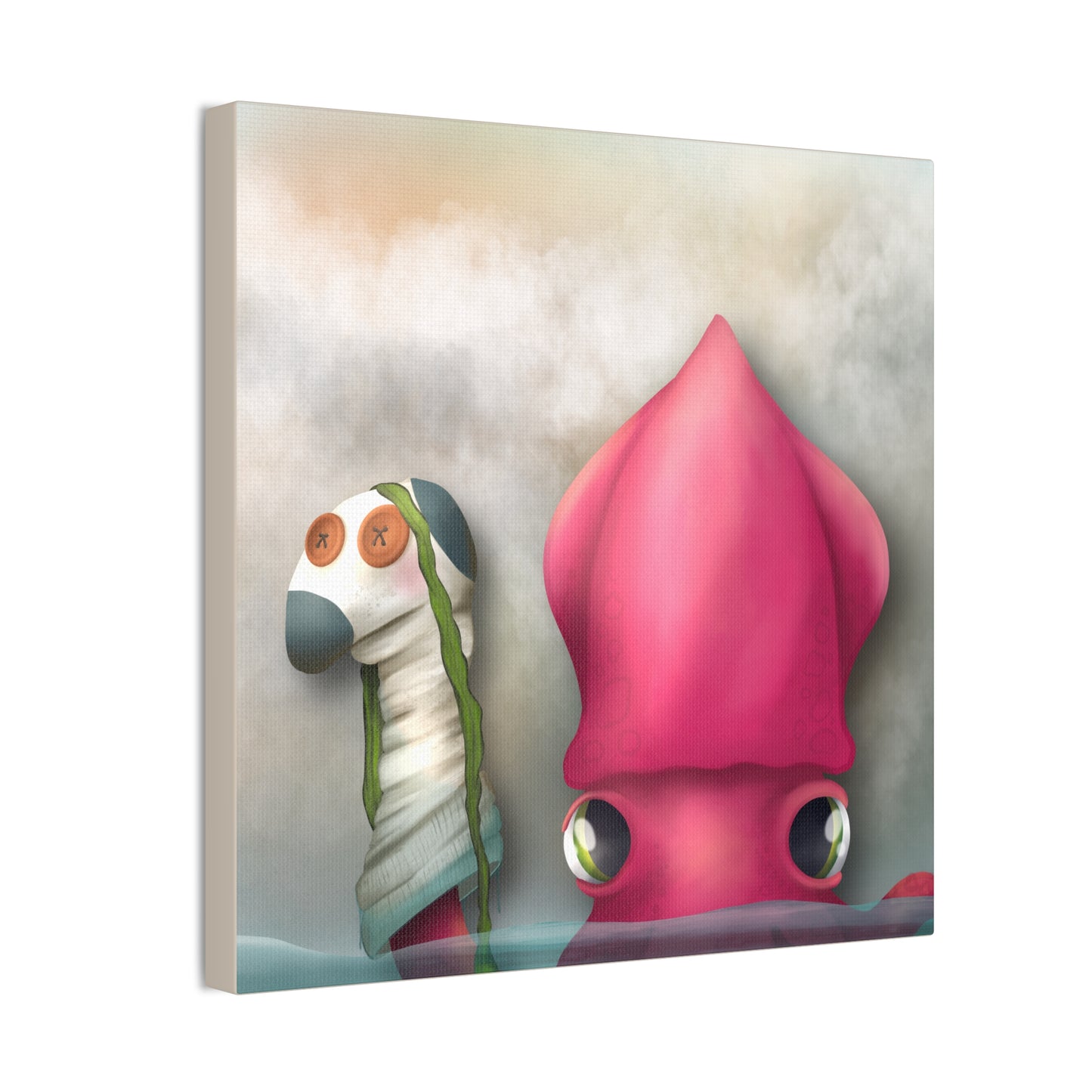 Copy of Bathtime Octo :Canvas Stretched, 0.75"